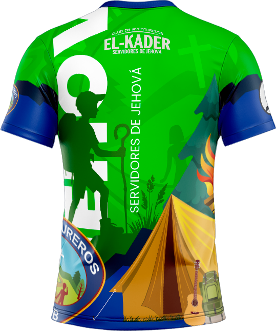 CAMISETA CLUB DE AVENTUREROS EL KADER SERVIDORES DE JEHOVÁ - Vista trasera