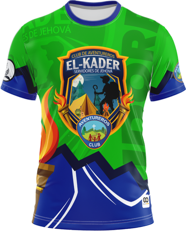 CAMISETA CLUB DE AVENTUREROS EL KADER SERVIDORES DE JEHOVÁ - Vista frontal